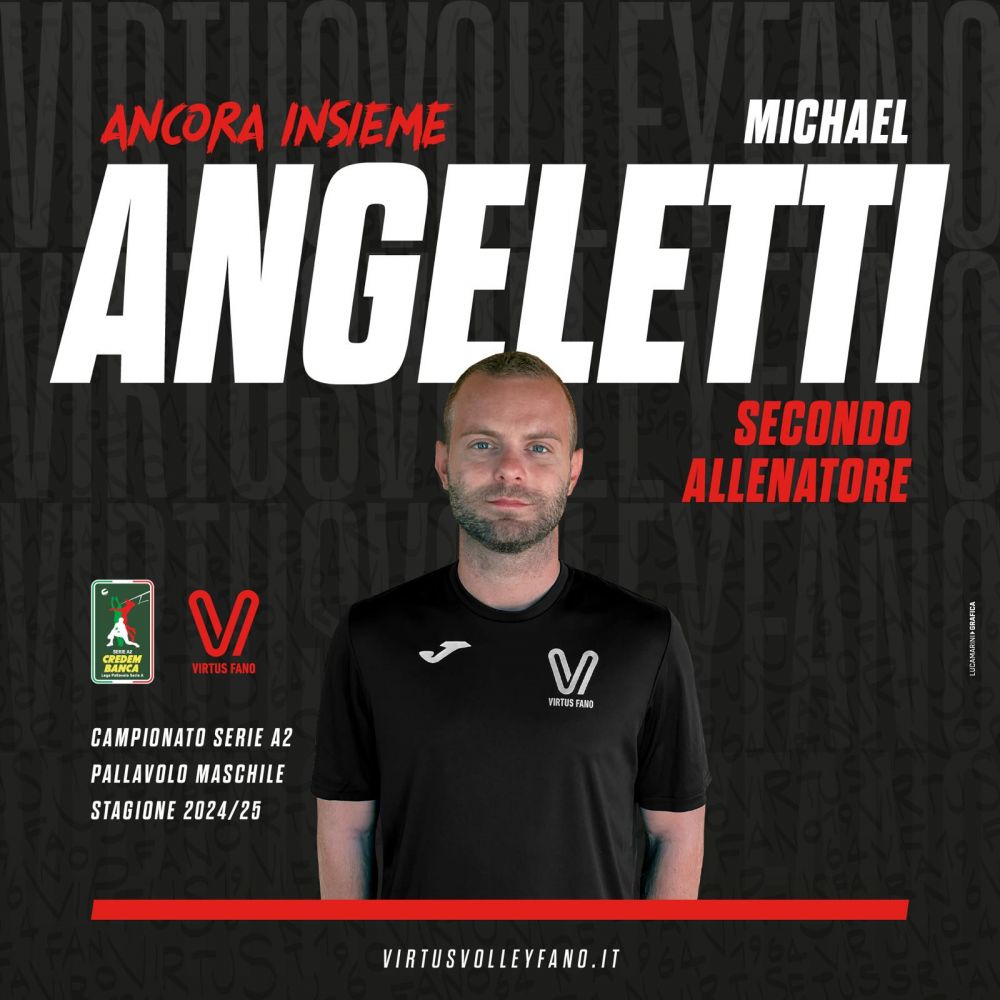 Michael Angeletti, secondo allenatore Virtus Volley Fano